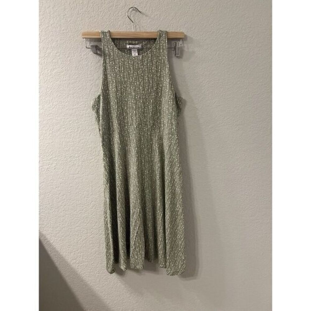 Athleta Santorini Thera‎ Printed Dress, Rice Pearls Eucalyptus Olive Size S